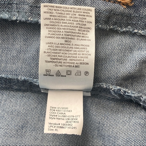 New with Tags | Jessica Simpson Denim Jacket XL - Picture 6 of 13